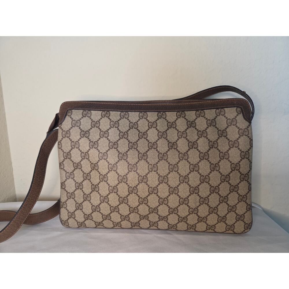 SOLD Gucci GG Supreme Web Stripe Crossbody Shoulder Messenger Bag Vintage - Picture 4 of 16